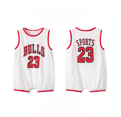 Newborn Baby Clothes Summer Handsome Baby Jumpsuit Sleeveless Basketball Sports Romper Newborn Boy Romper 0 12 Months