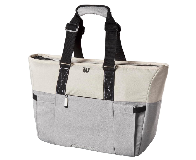 WILSON Lifestyle Tote Tennis Racket Bag - Grey/Blue, Holds up to 2 Rackets