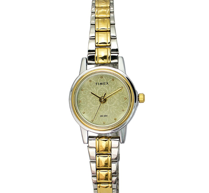 Timex CS Series Two Tone Gold Silver Brass Analog Quartz Watch For Women TW00CS15E CLASSICS