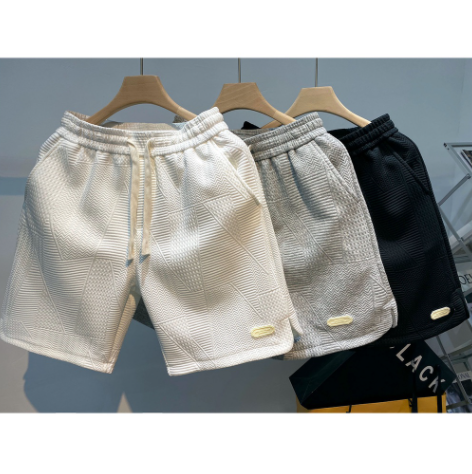 Waffle Sports Shorts Men's Trendy Loose Summer New Style Five-Point Pants Street Wear Casual Outer Beach Big JP15024