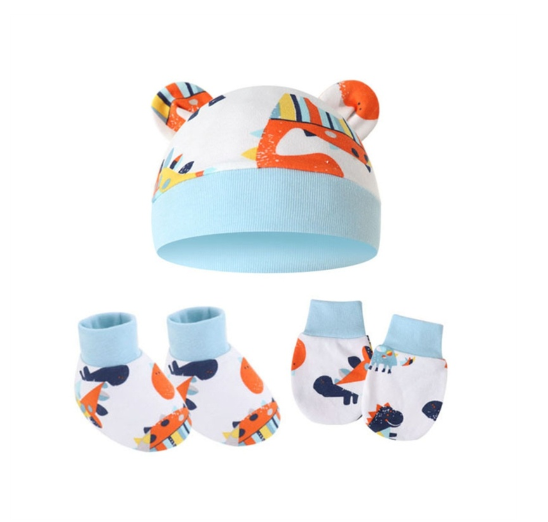 Some Baby Beanies Gloves Sock Set Newborn Baby Mittens No Scratch No Scratch Mittens S18