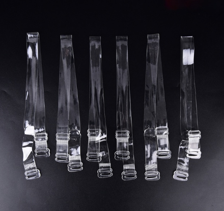 Women's Transparent Shoulder Strap Adjustable Transparent Clear Invisible Bra Set 10 Pcs. 5 Pairs