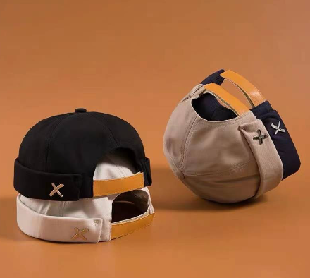 Adults Korean Brim Hat XOTIE Iron Cursor Adjustable Cotton Hip-hop Landlord Hat Ground Ruffian Hat Landlord Hat Ground Ruffian Hat