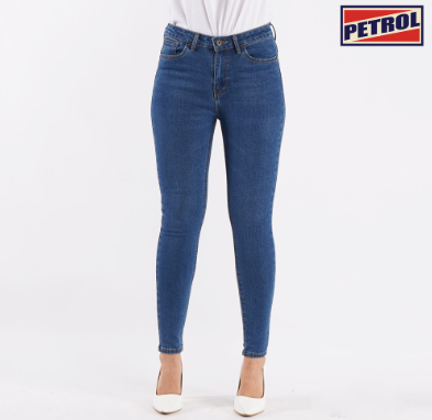 Petrol Ladies Basic Denim Pants Super Skinny Casual Bottoms for Ladies 144342-U Medium Shade