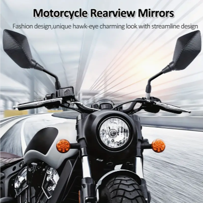 2pcs Universial 10mm Motorcycle Rear View Mirrors Safety Mirrors, Motorcycle Rearview Side Mirrors ATV UTV Scooter Accessories