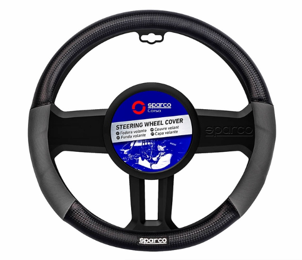 Sparco Corsa Steering Wheel Cover SPS121GR (Black With Gray) Universal Fit