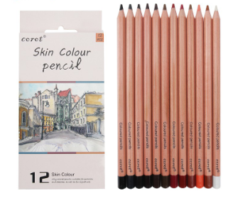 SeamiArt Corot Skin-Tone Color Pencils 12Pcs