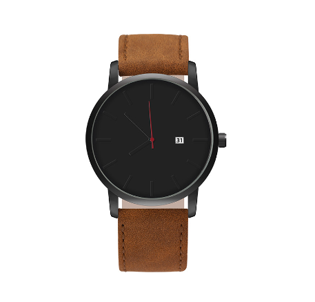 European and American fashion calendar men's watch frosted belt quartz watch simple large dial watch men's watch M2