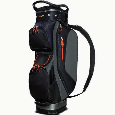 HUAEN Golf Cart Bag With 14 Golf Club Dividers, Waterproof Lightweight 4.6lbs/2.1kg Cart Bag With Handles And Rain Cover For Men
