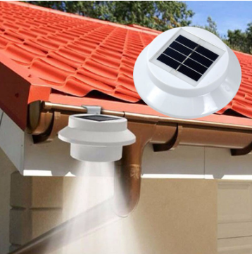 NG Solar Lamp 3 Led Solar Sink Light Wall Lamp Fence Gutter Street Garden Yard Lawn Outdoor Lighting