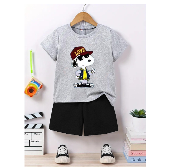 Boy Clothes Corp Terno for Kids Boys Fashion Sando Shorts Set Summer Tshirt  S9