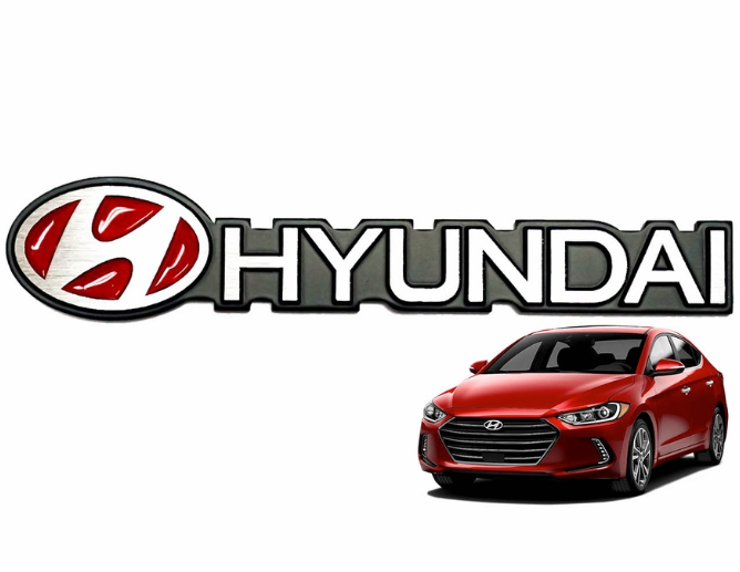 Auto Car Emblem Premium Logo Badge Sticker Decals with Adhesive for Hyundai 16cm (Hyundai)