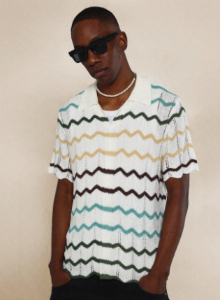 SUMWON Button Through Crochet Shirt