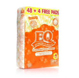 Eq Colors Tape Baby Diapers  Jumbo Pack Extra Large 48+4 's