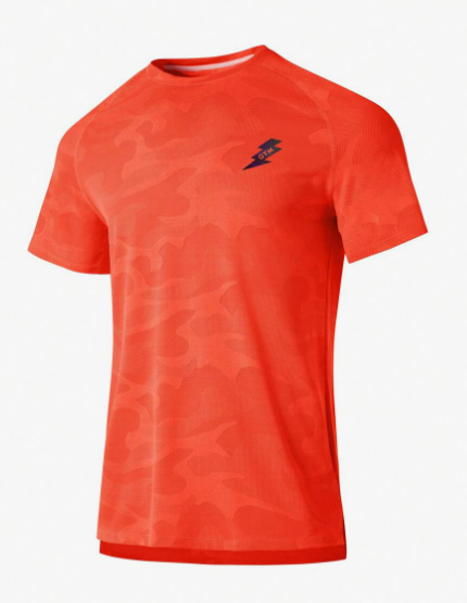 Men Summer Lightning Print Casual Round Neck Short Sleeve Sports Tee Workout Tops