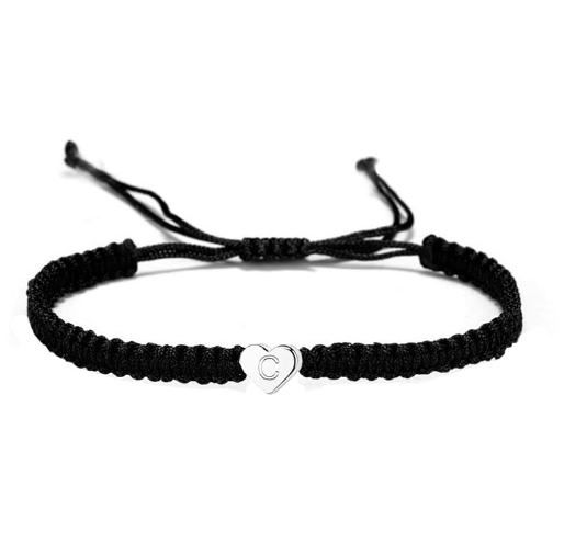 Love 26 Letter Braided Rope Couple Bracelet C