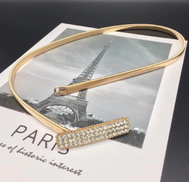 Fashion Belt Thin Elastic Stretch Belt Women Metal Waist Belt Female Dress Waistband Ladies-SS12