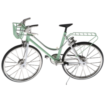 1:10 Alloy Diecast Bike Dutch Style Bicycle Model Toy MY-0056-5 Green for Kids