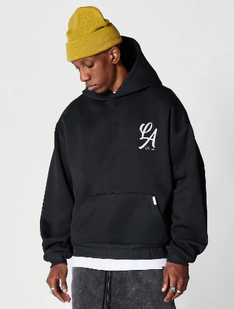 SUMWON Overhead Hoodie With Back Graphic Print