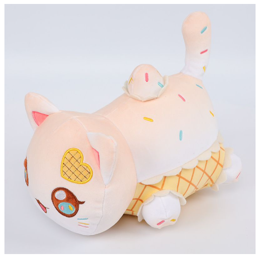 Kawaii Aphmau Meows Cat Plush Toy Soft Meemeow Stuffed Donut Cat Plushes French Fry Cheeseburger Food Plush Doll CAT7