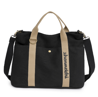 Mumu 3038 Japanese Style Ladies Shoulder Tote Bag With Zipper Canvas Sling Bags For Woman