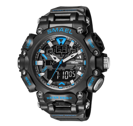 Smael Men's Dual Display Quartz Digital Watch Military Waterproof Chronograph M5