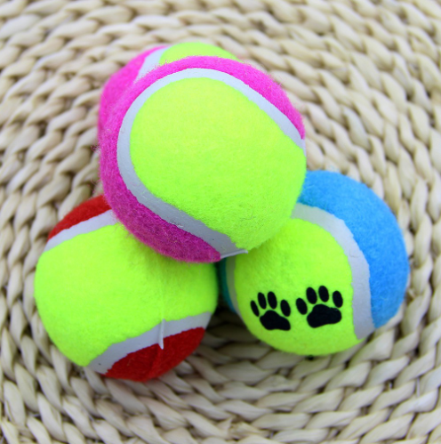 Dog tennis with footprints Dog toy ball Pet chewing ball Sports training pet supplies
