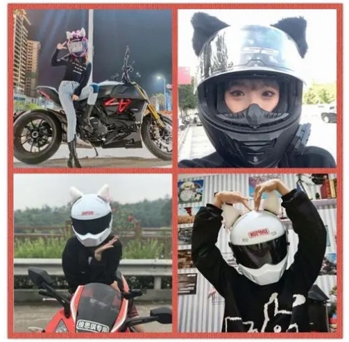 Helmet Cat Ears Decorations Motorcycle Accessories Fox Ear Decoration Motorcycle