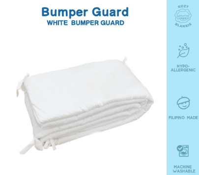 Kozy Blankie Premium Baby Crib WHITE Bumper Guard - 24x42"/28x52"