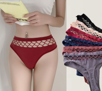 G-strings Back Panty Fishnet Mesh Insert Seamless Underwear