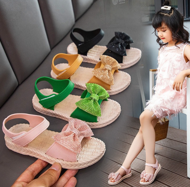 Uniexstore New Summer Girls Sandals Design Piece Princess Open Toe Baby beach Fashion Shoes