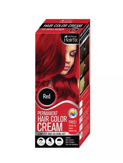 Hairfix Permanent Hair Color Cream Red 120ML