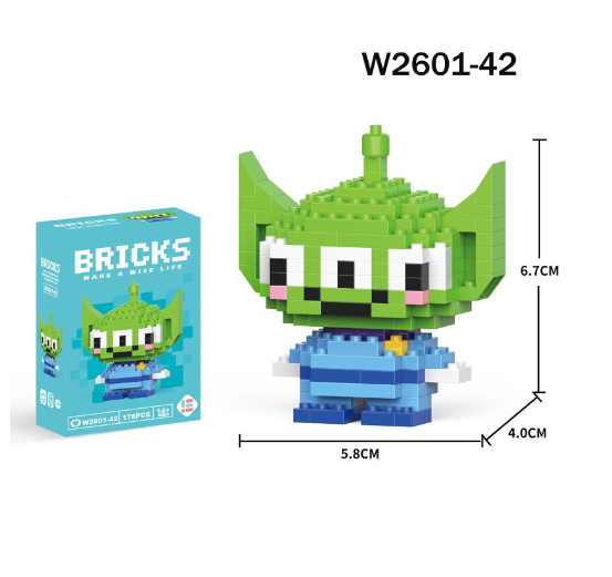 Mini Building Block Assembled Small Particles Bricks Toys For Kid Birthday Gift Cute Cartoon Blocks M7