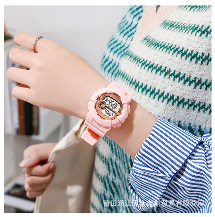 Original Luxury Fashion Men Women Watch Simple Waterproof Shock-resistant Luminous Silicone Watch PINK