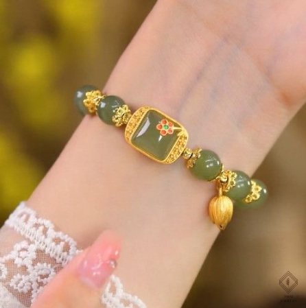 Jade GEMFLOWER Bracelet Beads Bracelet For Friend Does Not Fade  Small Jade Bracelet For Women