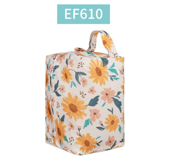 Happyflute Baby Diaper Pads Reusable Waterproof Fashion Prints Wet  Dry Cloth Wet Bag Mums Storage Travel Nappy Bag 006