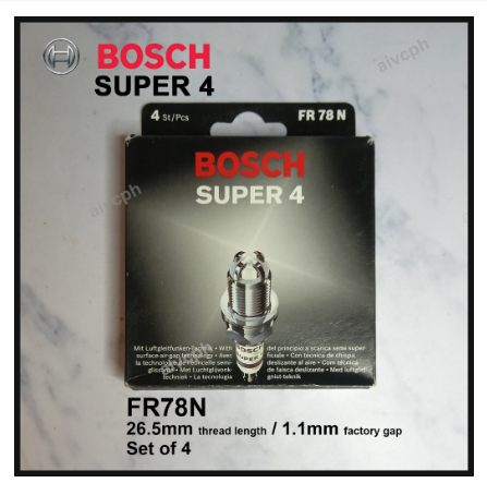 Bosch FR78N (Set of 4) Innova Fortuner (Cross K20HR-U11 LFR6C-11 FR78NX) Super 4 Spark Plug 1TR-FE