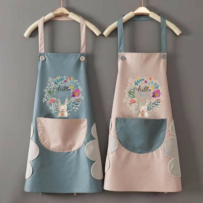 New fashion Water Proof aAdjustable Stripe/plaid Printed Apron for Women Adult WaterProof