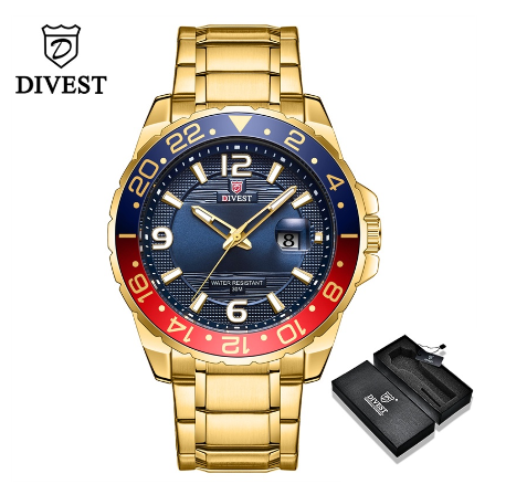 DIVEST Brand Men's Watches Luxury Fashion Quartz Casual Original Business Men Watch Date Display Waterproof 9029 M001