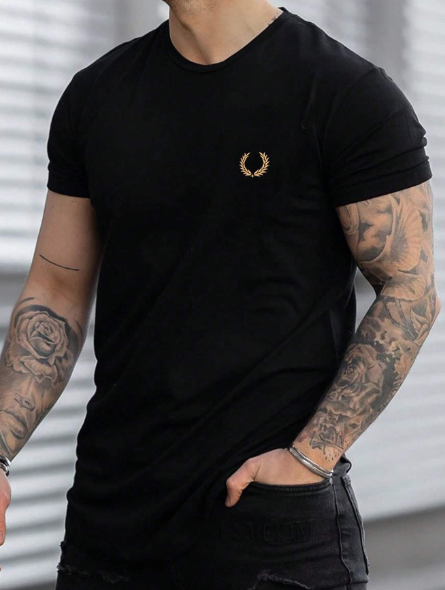 Men's Plus Size Summer Pattern Printed Round Neck Short Sleeve Casual T-Shirt