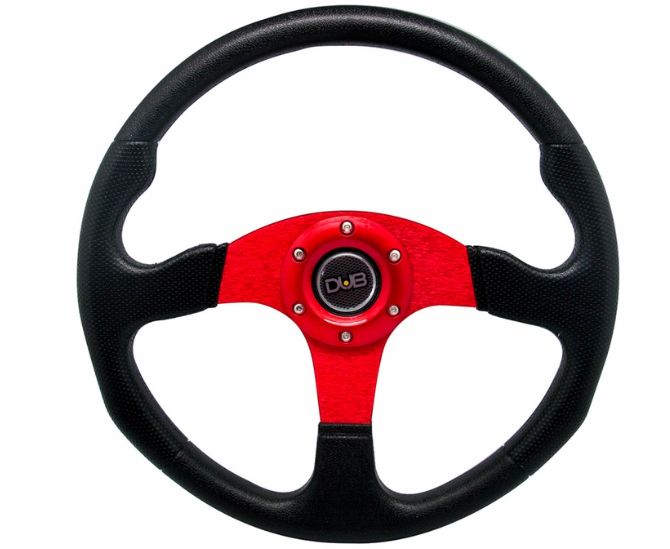 Dub Steering Wheel #28 (Red) Steering Wheels & Accessories