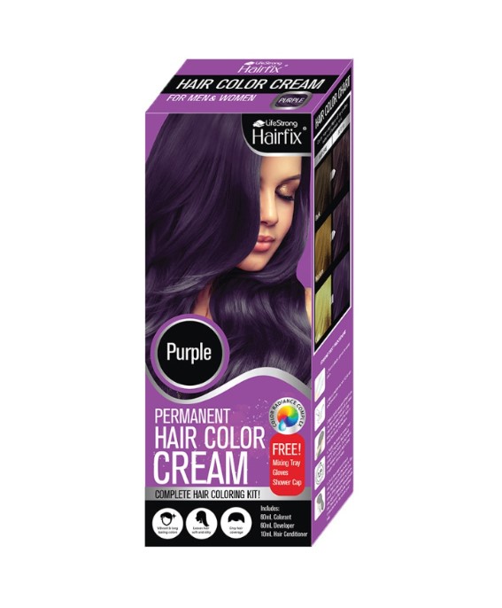 Hairfix Permanent Hair Color Cream Purple 120ML