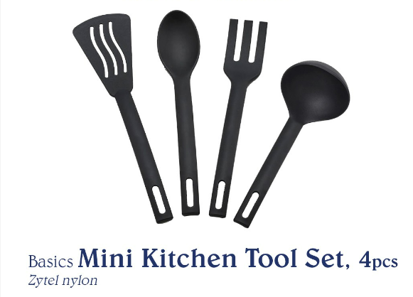 Chef's Classics Basics Nylon Mini Kitchen Tool Set, 4pcs
