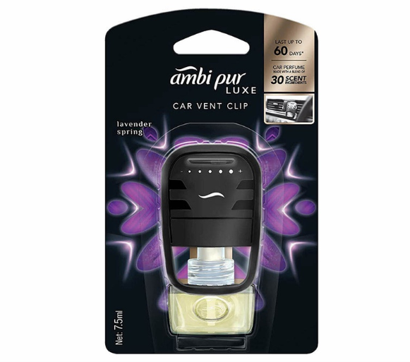 Ambi Pur Luxe Car Vent Clip Refill 7.5ml Lavender Spring