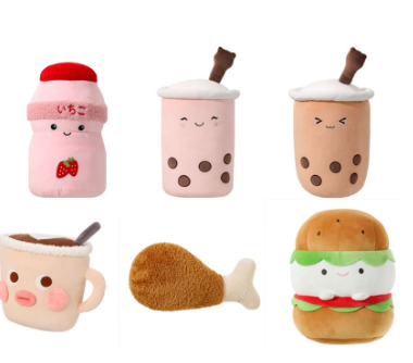 Miniso Beverages Food Series Pillow Strawberry Milk Tea Shake Chicken Plush