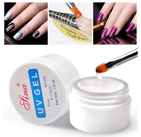 3 Colors Clear White Pink Nail Art Primer Base UV Gel Nail Polish Top Coat Builder Tips Decor Nail Art Manicure Long Lasting
