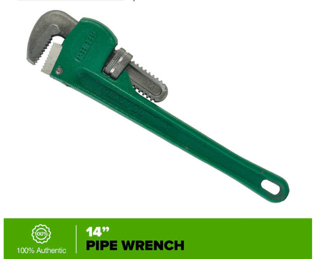 Greenfield 10-02-00014 Pipe Wrench 14" - Hand Tools
