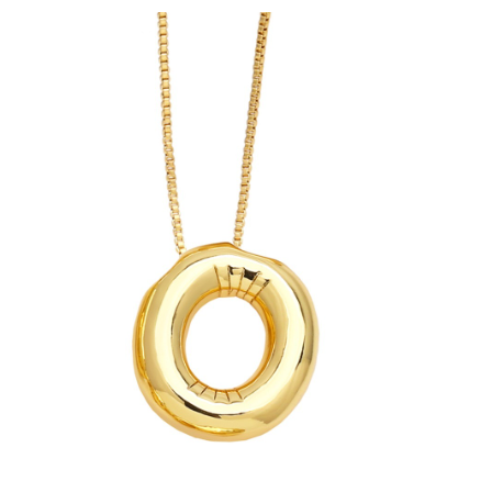 Fashion 26 Letter Pendant Gold Plated Necklace Style Versatile Collar Chain Women's Friends Commemorative Jewelry Accessories Gift O