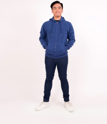 Zipped Hoodie Jacket (Twilight Blue)
