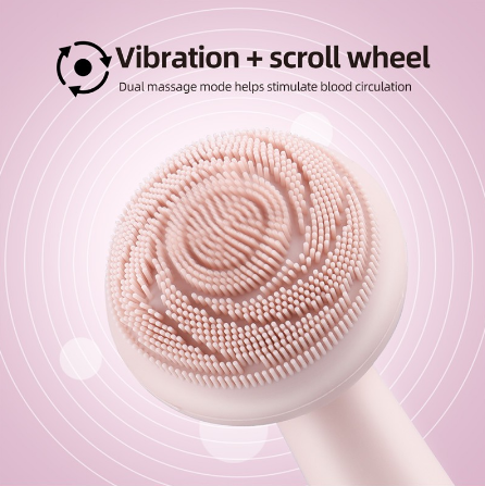 CkeyiN Electric Facial Cleanser Roller Massage Cleansing Instrument Waterproof Silicone USB Charging Pore Cleansing Massage Beauty Tool